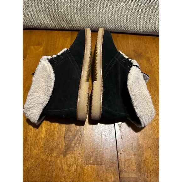 Rinascimento Womens Suede and Sherpa Black Boots Made in Italy Size US 6 EU 37 - Picture 10 of 12